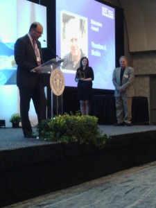 Ted Slotkin receives Education Award at the 2015 SOT meeting in San Diego, California. 