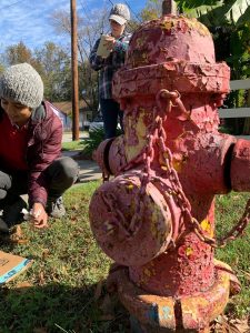 Fire hydrant on Berkeley Street with peeling paint