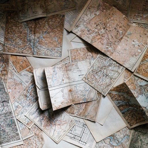 Pile of assorted maps