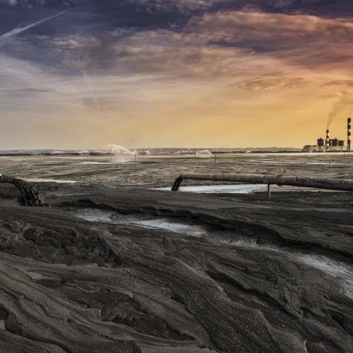 Coal ash waste produced by a coal-burning power plant. (Source: Shutterstock)