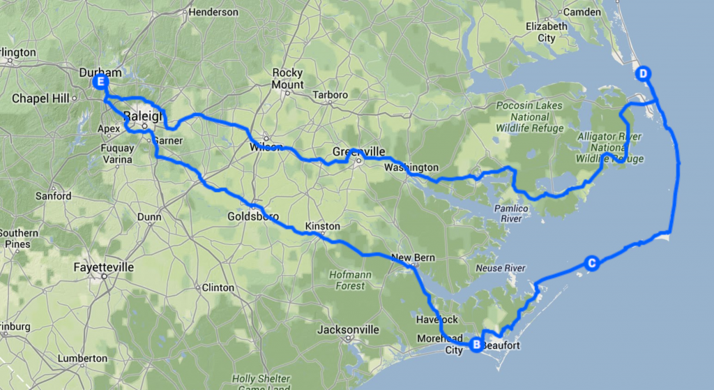 18 journalists will be traveling this route through North Carolina - follow their adventures on Twitter!